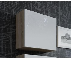 Cama Square spintelė VIGO 50/50/30 (spalva: Sonoma ąžuolas/blizgi balta)