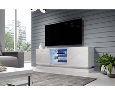 Cama Meble TV spintelė - Cama QIU 160 MDF blizgi balta