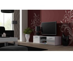TV staliukas Cama Meble Televizoriaus stovas - Cama SOHO 140 Balta/Šviesiai Balta