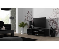 Cama Meble Televizoriaus Stovas - Cama Soho 140 Juodas Blizgus