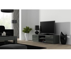 Cama Meble Televizoriaus Stovas - Cama Soho 140 Pilkas/Pilkas Blizgus