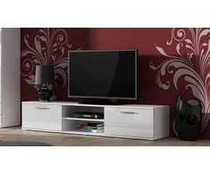 Cama Meble Televizoriaus Stovas - Cama Soho 180 Baltas Blizgus