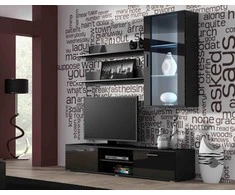 Cama Meble Televizoriaus Stovas - Cama Soho 180, Juodas Blizgus