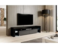 Cama Meble Televizorius Stovas - Cama Toro 200 Juodas/Pilkas Blizgus