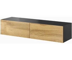 Cama TV staliukas VIGO 140 30/140/40 (spalva: juoda/Votan ąžuolas)