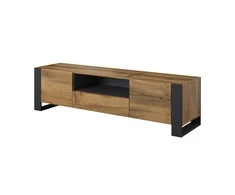 TV staliukas Cama Meble Televizoriaus stovas - Cama Evora 200 Blizgus Wenge/Pilkas