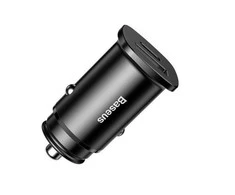 Baseus Square automobilinis įkroviklis PPS QC4.0 / PD3.0 5A 30W - Juodas