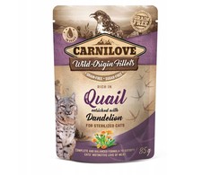 Carni Love Carnilove konservai katėms maiš. Quail Dandelion for sterilized 85g