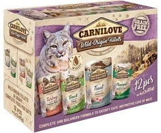 Drėgnas Kačių Maistas - Carni Love Wild Origin Filė 12x85g