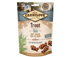 Vafo Praha Sro CARNILOVE SEMI-MOIST SOFT SNACK Upėtakis praturtintas krapais - skanėstas šuniui - 200 g