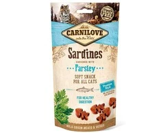 Carni Love Carnilove Cat skanėstas Snack Sardine praturtintas petražolėmis 50g