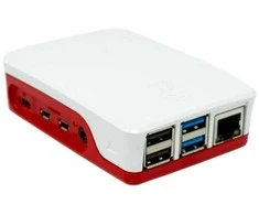 Oficialus Raspberry Pi 5 dėklas - raudona - balta