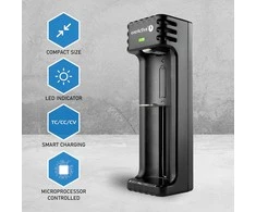 everActive universalus 1 x Li-ion akumuliatorių kroviklis LC100