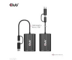 Club 3D CLUB3D USB Gen1 Type-C/-A iki dvigubo HDMI (4K/30Hz) / VGA (1080/60Hz)