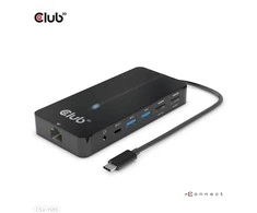 Club 3D CSV-1595 USB GEN1 TYPE-C 7-IN-1 HUB SU 2XHDMI, 2USB GEN1 TYPE-A, 1 RJ45, 1X3.5MM GARSO, 1XUSB GEN1 TYPE-C 100W MOTERIS