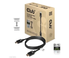 Club 3D HDMI 2.1 Kabelis 1,5 m itin didelės spartos 4K120Hz, 8K60Hz St./St. juodas