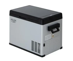Adler | Portable šaldytuvas with compressor | AD 8081 | Free standing | Chest | Height 44.5 cm | Ekranas | Pilkas