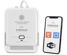 Dujų nuotėkio jutiklis Firesco (metan) JT-ZL2010W Wi-Fi Tuya Smart Life