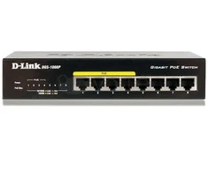 Šakotuvas Komutatorius D-Link 8x10 / 100 / 1000Mbps RJ45, 4xPoE, 52W, / DGS-1008P