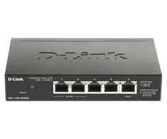 Šakotuvas D-LINK 5 prievadų Gigabit PoE maitinamas PoE išmanusis jungiklis