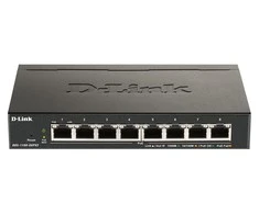 Šakotuvas D-LINK EasySmart valdomas jungiklis 8 prievadų Gigabit PoE / PoE+