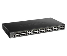 Šakotuvas D-LINK 52 prievadų išmanusis valdomas Gigabit jungiklis 4x 10G dlink žalias 3.0 48x 10/100/1000Mbit/s TP RJ-45 prievadas 4x 10Gbit/s Fiber SFP+