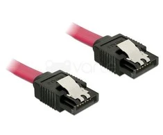 Delock Cable SATA 6 Gb/s kištukinis tiesus > SATA kištukas tiesus 70 cm raudono metalo