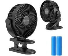 44-505# Blow Stalinis ventiliatorius su segtuku 15cm USB + baterija, juodas