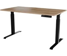 Cama Meble Reguliuojamo Aukščio Stalas - MOON LONG 150x80 Juodas/Wotan ąžuolas