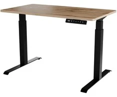 Cama Meble Stovimas Rašomasis Stalas - Moon 121x67x72-120 Juodas/Rudas