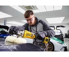DEWALT POLISER 18V 180mm BE BATURIŲ IR ĮKROVIMO DCM849N