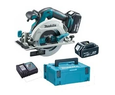Makita DHS680RTJ Akumuliatorinis diskinis pjūklas, 18 V, 2x 5,0 Ah Li-ion, 57 mm, ø165x20mm 24T, 3,3kg, MAKPACK