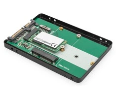 Assmann Electronic DIGITUS 2,5" SATA HDD korpusas M.2 arba mSATA SATA 3 6Gbit/s rašymo greitis iki 520MB/s