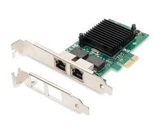 Assmann Electronic DIGITUS DN-10132 Gigabit Ethernet PCI Express kortelė 2 prievadų 32 bitų žemo profilio laikiklis Intel mikroschemų rinkinys