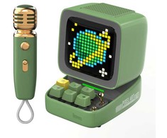 Divoom Ditoo Mic Žalias – BT garsiakalbis su karaoke mikrofonu