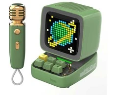 Divoom Ditoo Mic Žalias – BT garsiakalbis su karaoke mikrofonu