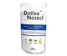 Dolina Noteci Premium turtingas menkės su brokoliais - šlapias šunų maistas - 150g