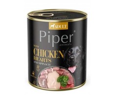 Drėgnas Šunų Maistas - DOLINA NOTECI Piper Vištienos Širdelės Su Špinatais 800g
