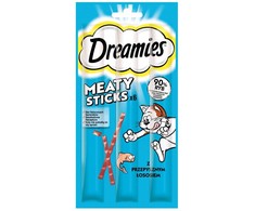 Kačių Skanėstai - Dreamies Mėsos Lazdelės Su Lašiša 30g