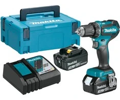 Makita DDF485RFJ Akumuliatorinis gręžtuvas, 18 V, 2x 3,0 Ah Li-ion, 50/25 Nm, 1,7kg, LED, BL-motor, MAKPACK
