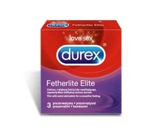 Durex Fetherlite Elite prezervatyvai 3 vnt itin ploni