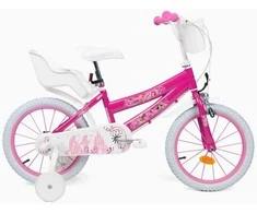 Vaikiškas Dviratis - Huffy 21851W 16 Colių Su Atraminiais Ratukais Rožinis Baltas