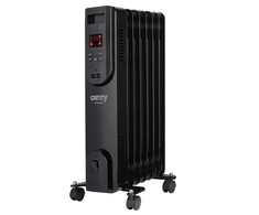 Adler Elektrinis alyvos šildytuvas su nuotoliniu valdymu CAMRY CR 7814 13 fin, 2500 W juodas