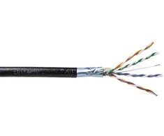 „EmiterNet“ kabelis, lauko sąlygoms, geliu užpildytas FTP (F/UTP), cat.5e, laidas 4x2x0.5 PE+GEL