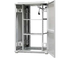 EMITERNET Laisvai pastatoma rėminė spintelė EmiterNet Top, 24U, priekinės durys skarda/stiklas, 800x800x1180mm (plotis/gylis/aukštis) EM/SH05D-8824