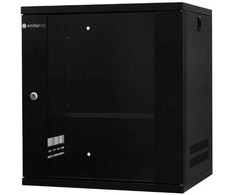 EMITERNET Lengva, nedaloma pakabinama spintelė 19'' 12U, skardos/stiklo durys, 550×450×590mm plotis/gylis/aukštis. EM/SH02B5412-08