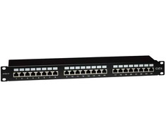 EMITERNET skydelis 19" 24xRJ45 STP cat.6 (1U) su lentyna EMS/PPFA674EKS248C6