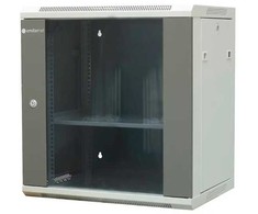 EMITERNET Atskira pakabinama spintelė 19" 12U, skardos/stiklo durys, 600×450×635mm plotis/gylis/aukštis EM/AP6412