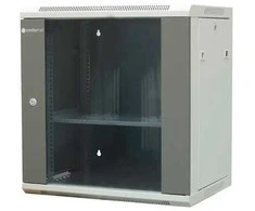 EMITERNET Atskira pakabinama spintelė 19" 12U, skardos/stiklo durys, 600×450×635mm plotis/gylis/aukštis EM/AP6412
