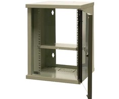 EMITERNET Viena pakabinama spintelė 10'' 9U, skardos/stiklo durys, 325×330x445mm (plotis/gylis/aukštis) EM/SOHO-9U